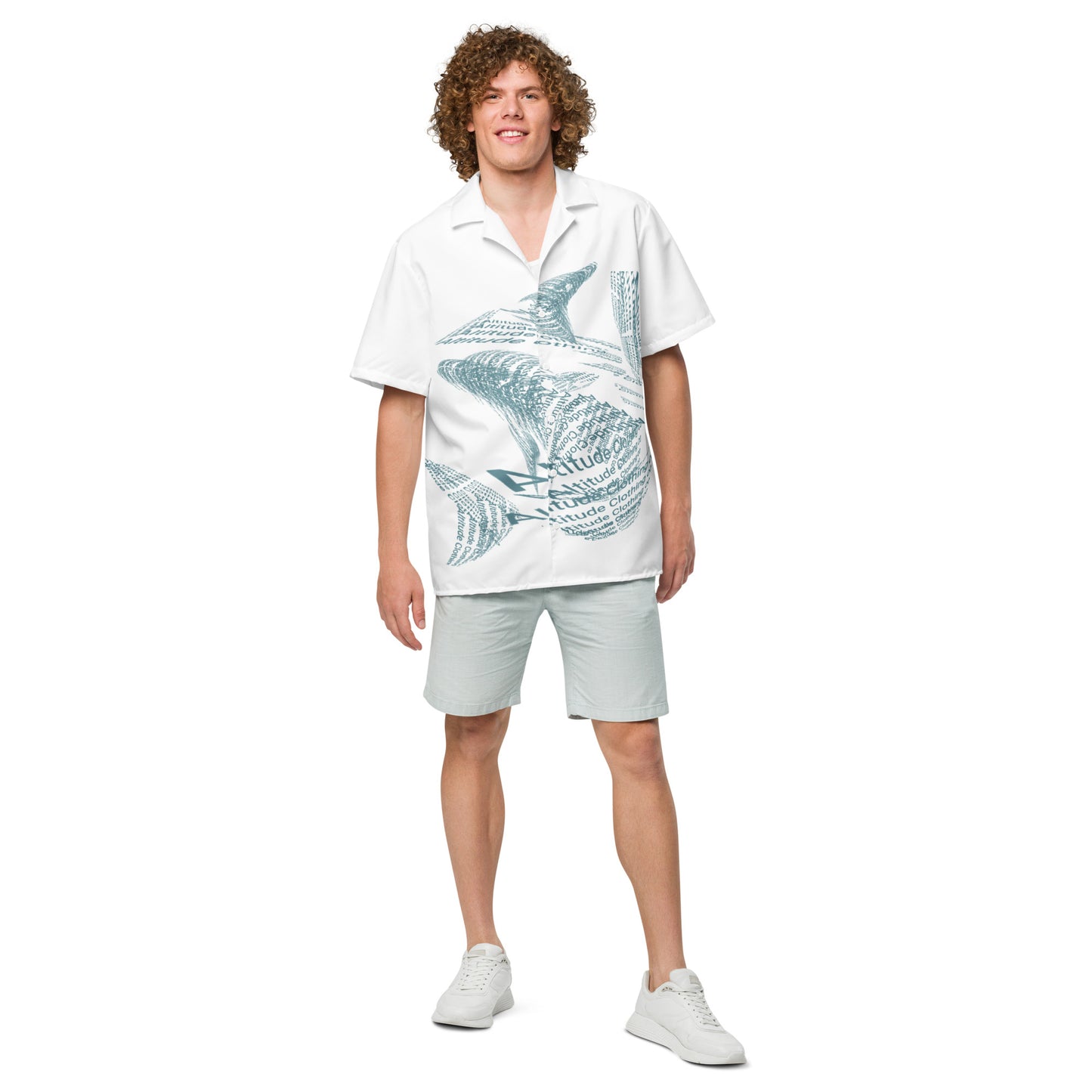 Men's Short Sleeve Button up | Dolphins